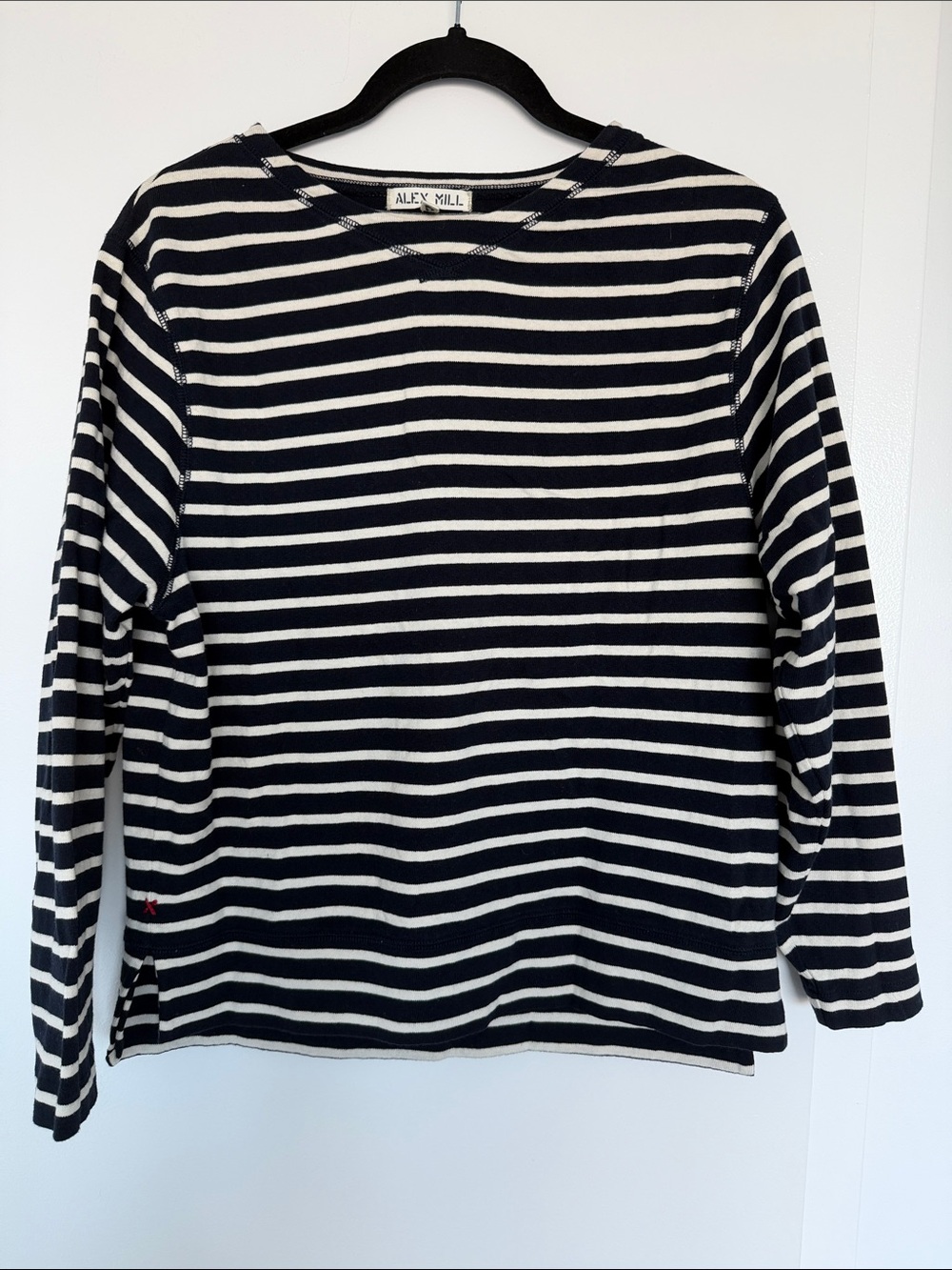 Alex Mill Navy & White Breton Stripe Long Sleeve Top